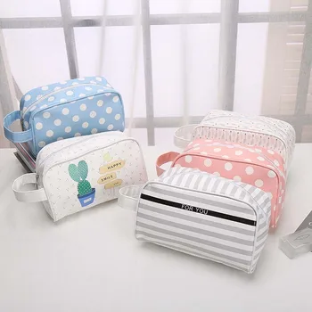 

Travel Cosmetic Bag For Women Portable PU Makeup bag Wash neceser Toiletry Bags Female necessaries Multifunction Cosmetic Cases