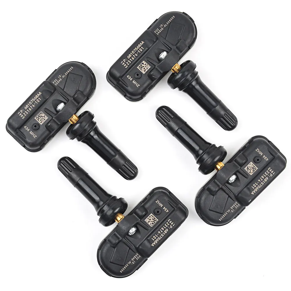 Датчик давления в шинах 4 шт. 68249197AA 434 МГц TPMS-для 2014-2018 Jeep Cherokee Dodge RAM 1500 2500 3500 - OEM