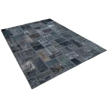 

171x237 Cm Grey Handmade Modern Patchwork Rug-6x8 Ft