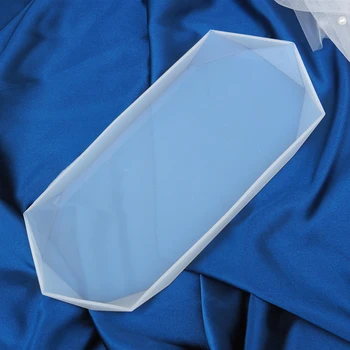 

High Quality Big Rhombus Rectangle Shape Silicone Molds Epoxy Resin DIY Geode Coasters Mould for Trays
