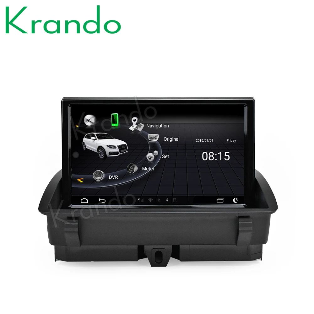 Krando Android 10.0 8'' IPS 8G 128G Car Radio Audio Stereo GPS For Audi Q3 2011-2017 Multimedia Flip Screen Wireless Carplay