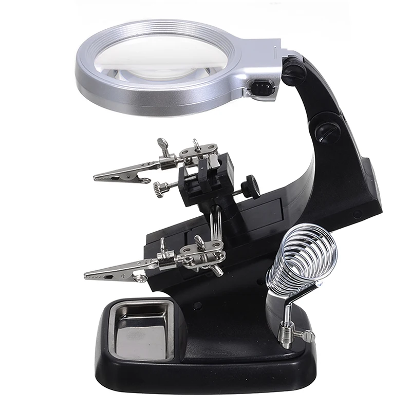 Welding Magnifying Glass 10 LED Light Auxiliary Clip Magnifier + USB Power Cord Hand Soldering Solder Iron Stand Holder Station Welding Magnifying Glass 10 LED Light Auxiliary Clip Magnifier + USB Power Cord Hand Soldering Solder Iron Stand Holder Station
