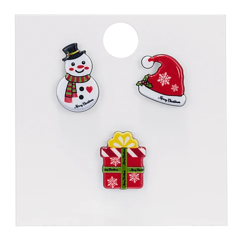 Year Christmas Brooch For Women Fashion Snowman Santa Claus Tree Deer Bell Hat Rhinestone Enamel Cute Jewelry Kids Gifts