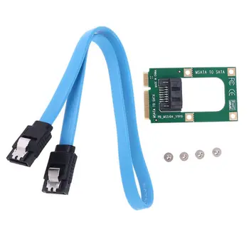 

Mini SATA to SATA Card Converter from mSATA TO 7 Pin SATA Extension Adapter Full-high Half for 2.5 "and 3.5" HDD SSD