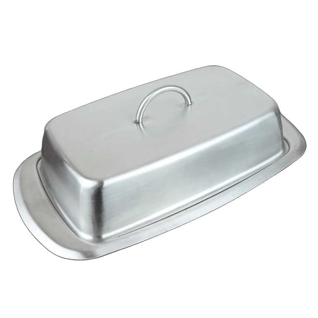 Kitchen Craft Traditional Stainless Steel Covered Butter Dish Lid With Knob