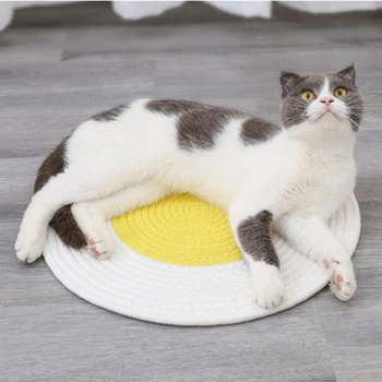 

Ins Style Cat Scratcher Cotton Knitted Furniture Protector Scratch Mat Blanket Kitty Chew Toys Cat Nail Grooming Pet Supplies