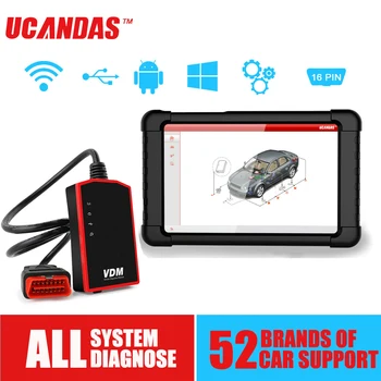 

UCANDAS VDM Wifi Scanner OBD2 Full System Diagnostic Tool Auto Car TPS Oil Service Reset with Windows Tablet Scan Tool in Arabic