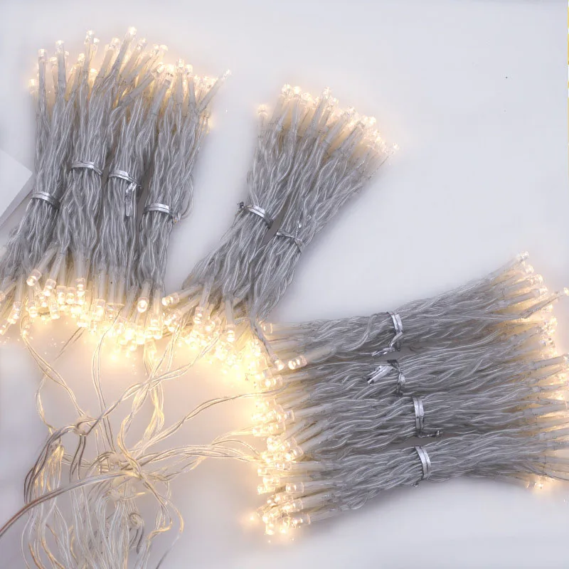 1,5x1,5 m теплый белый светодиодный Шторы в форме сосульки гирлянды Праздничные рождественские огни, гирлянды для вечерние сад Свадебные украшения