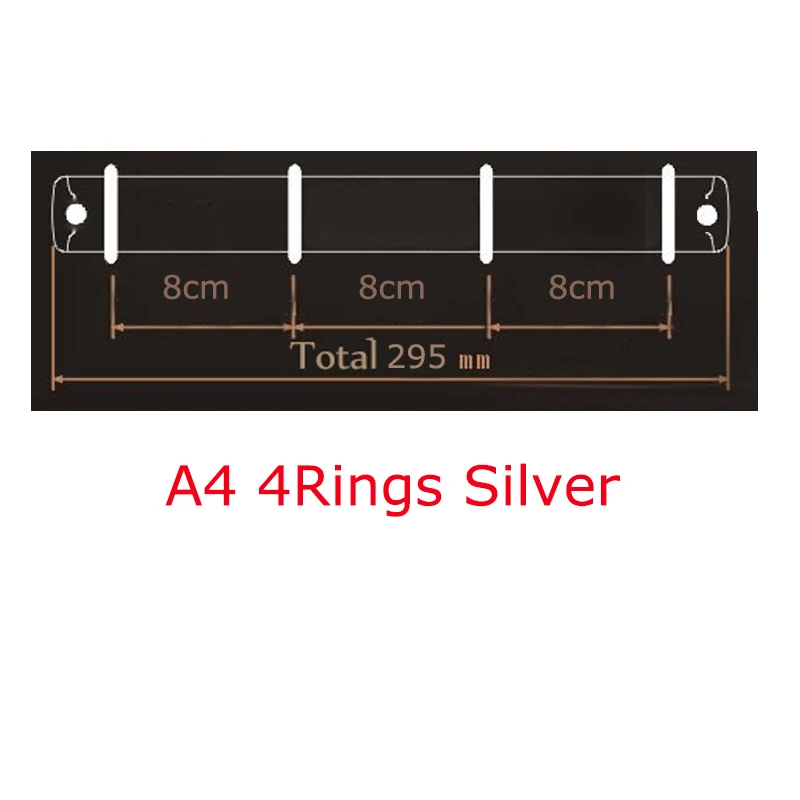 A4 4Rings Silver Высокое качество металла скрепляющие Зажимы серебряный зажим для бумаг с отрывными листами папка с файлом обруч альбом «сделай сам» Скрап круг кольцевые скоросшиватели - Цвет: A4 4Rings Silver