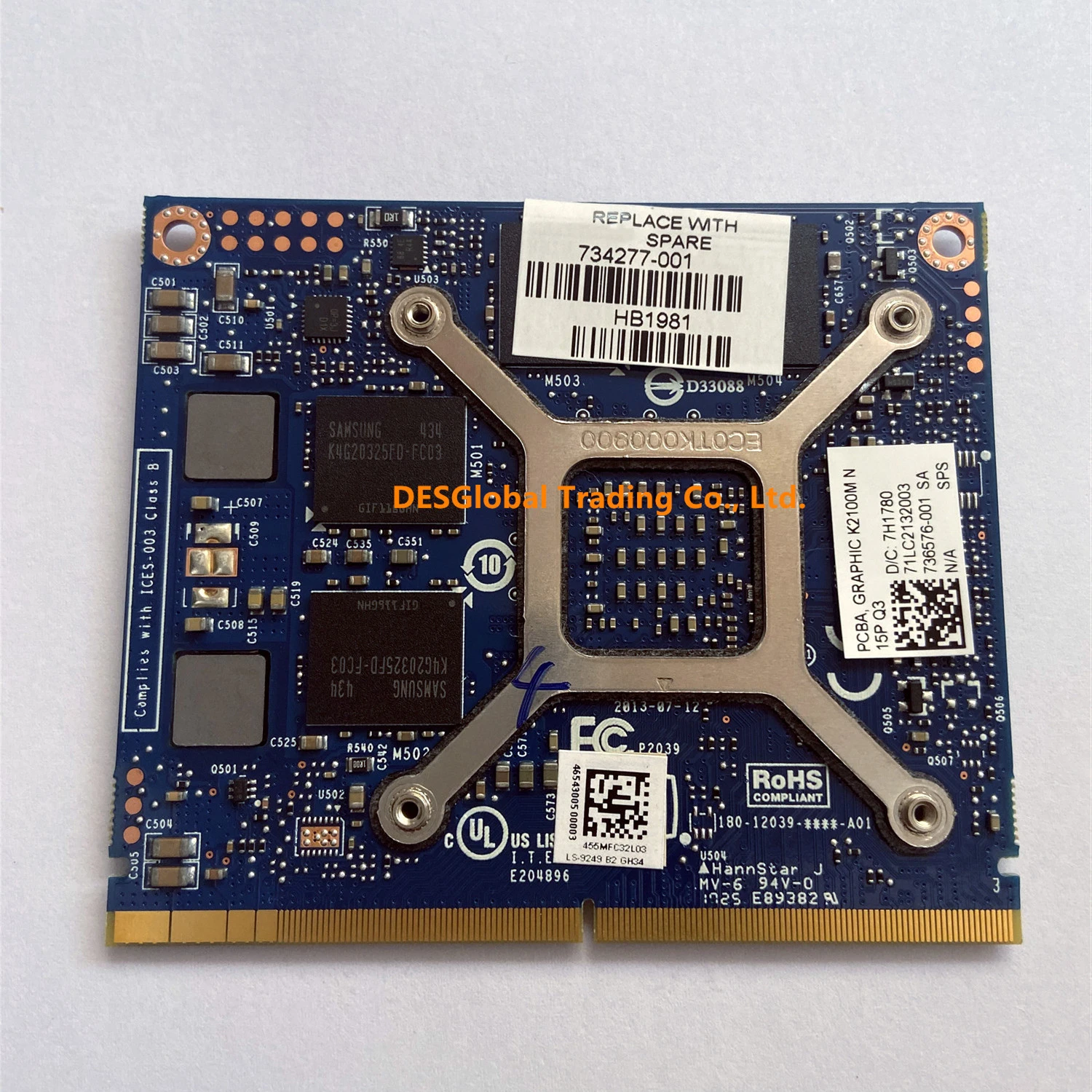 Amd Firepro Hp 8570w Gpu Upgrade Original K2100 K2100M 2GB N15P-Q3