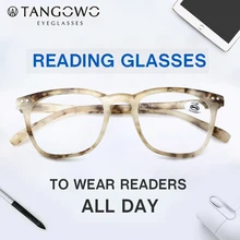 TANGOWO, высококачественные очки для чтения, для мужчин и женщин, модные очки для чтения дальнозоркости, диоптрий, очки+ 1,50+ 2,00+ 2,50+ 3,0