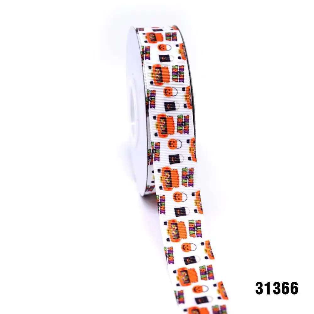 Free shipping 50 yard cartoon printed grosgrain ribbon 31367 - Color: 31366