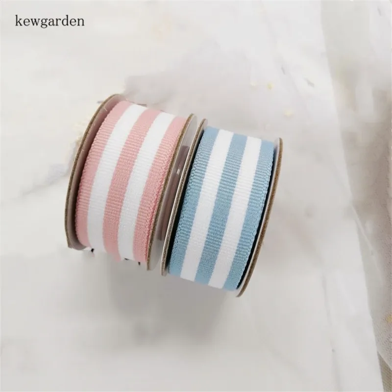 Лента в полоску Kewgarden 1 см 10 мм Grosgrain вручную изготовленная лента аксессуары для