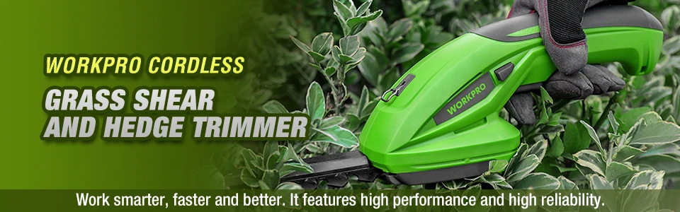 Electric Trimmer 2 in 1 Lithium-ion Cordless Garden Tool Hedge Trimmer