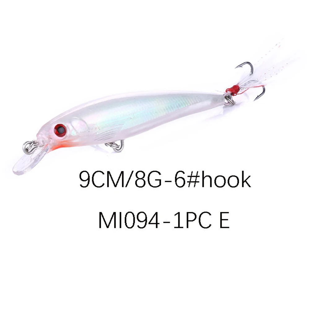 9cm/8g Minnow Fishing Lures Wobbler Crankbaits ABS Artificial Hard Baits For Bass Fishing Tackle With Hooks 3D Printing Pesca