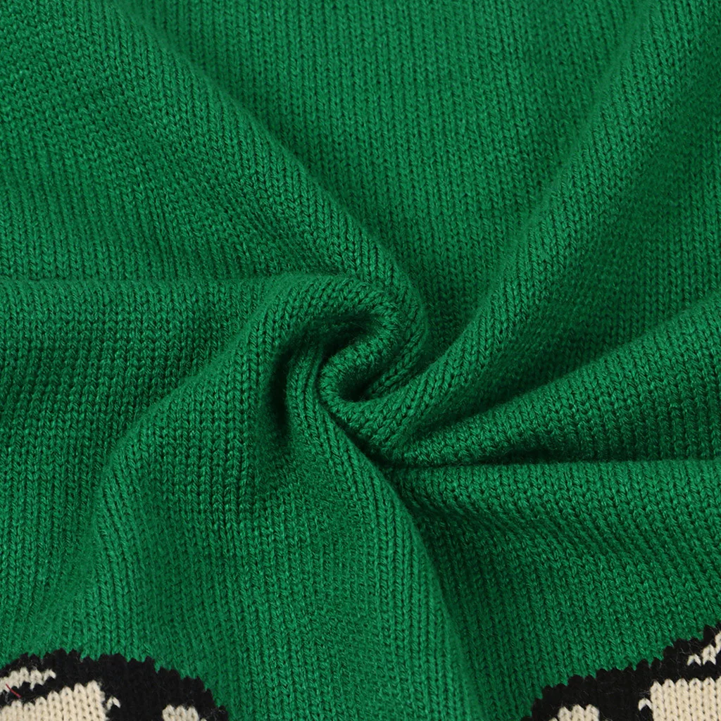 Jaycosin Fashion Women Simple Wild Animal Print Patchwork Sweater Stylish Long Sleeve Comfortable Casual Loose Top Blouse 928#4