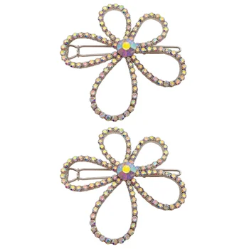 

2Pcs Hairpin Durable Creative Shiny Delicate Fashion Rhinestone Headwear Hair Pin Bobby Pin Hair Clip for Girl Female Lady