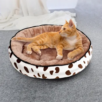 

Soft Plush Cat Bed House Washable Cats Sleeping Bed for Small Medium Dog kennel kitten Nest Pet Bed Mat Cushion Cat Dog Supplies