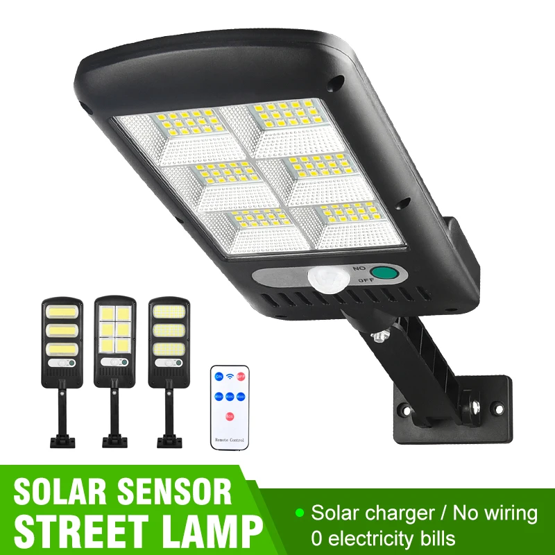 Solar Light Waterproof PIR Motion Sensor Outdoor Garden Garage Door Lighting Fence Street With Remote Control 60/150 COB | Лампы и