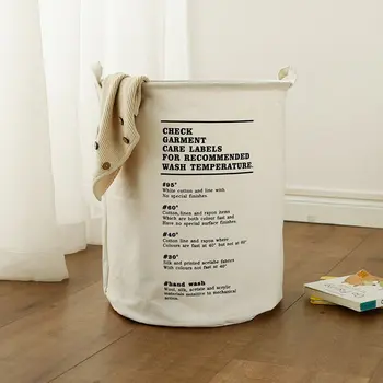 

Explosive laundry basket Nordic cotton and linen hamper home storage basket canvas folding organizer fruit wicker home wire
