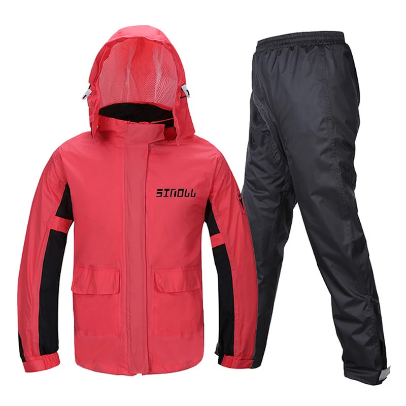Raincoat Suit Women Reflective Motorcycle Riding Waterproof Ultra Thin Outdoor Hiking Fishing Rainproof Protective Gear,H-028