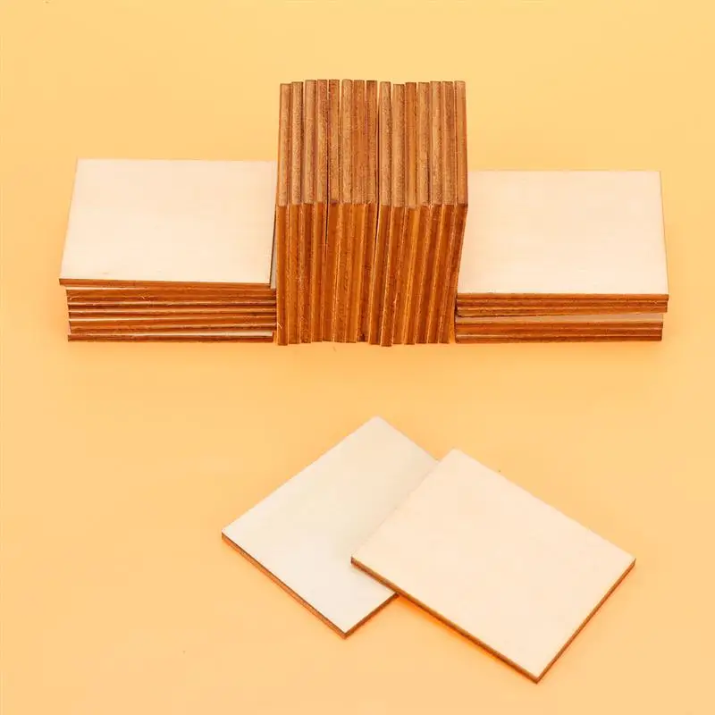 Экологические кусочки дерева прямоугольной формы деревянные чипсы DIY аксессуары для рукоделия