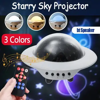 

Starry Sky Night Light Projector with USB bluetooth Music Speaker Dimmable Rotate Flashing Star Projector Lamp Remote Control