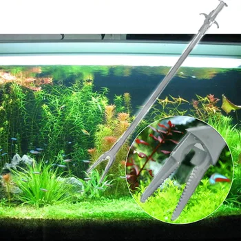 

50CM Cleaning Tool Plastic Pliers Fish Tank Straight Tweezer Forceps Clip Aquarium Cleaning Clamp Plant Pruning Tongs new