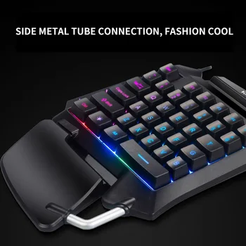 

New Wired Gaming Keypad Anti-Skid With LED Backlight 35 Keys One-Handed Membrane Keyboard For LOL/PUBG/CF Keyboard Portable