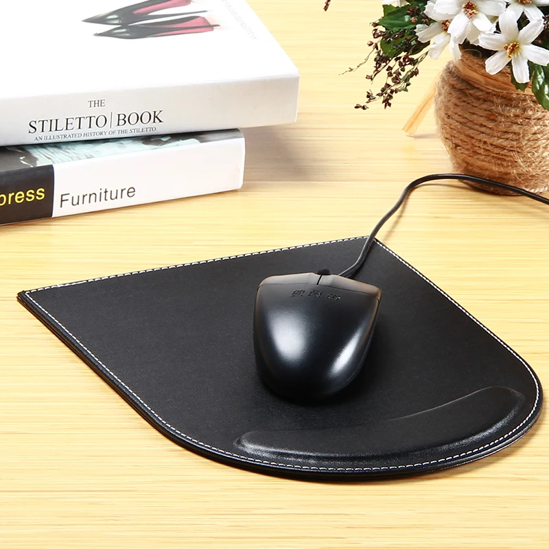 DZLST коврик для мыши высокого качества Роскошный кожаный водонепроницаемый нескользящий для офиса Бизнес с подставкой для запястья встроенный силиконовый коврик для мыши