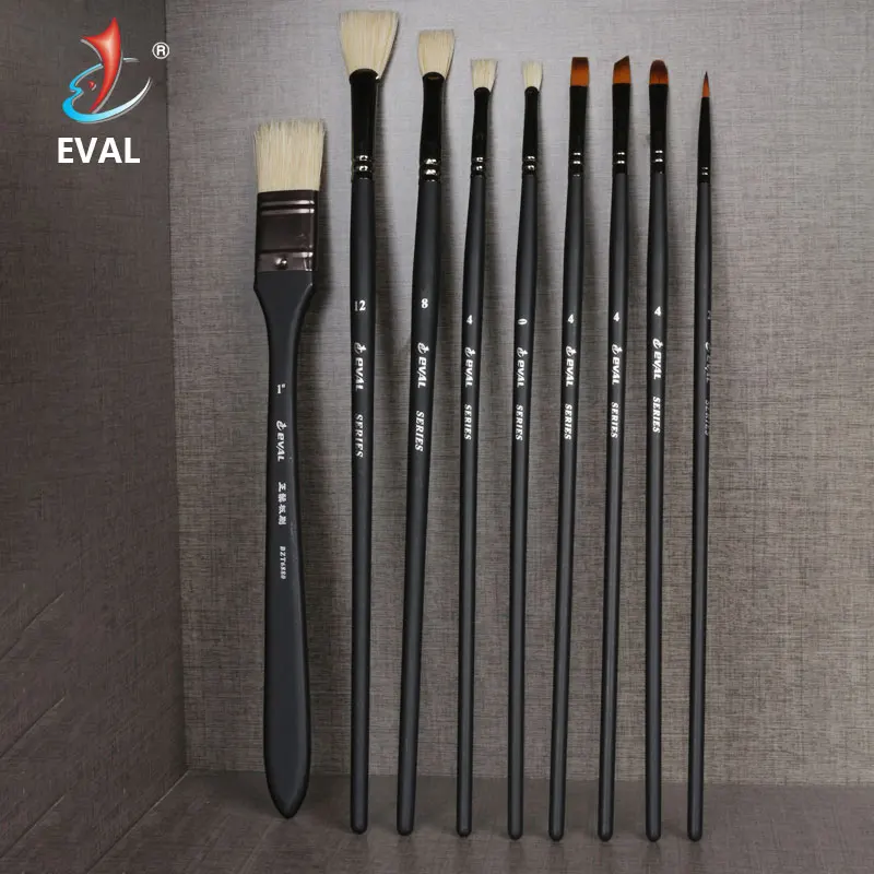 Art Supplies Oil Paint Brushes Pig Bristle Brush Set Painting