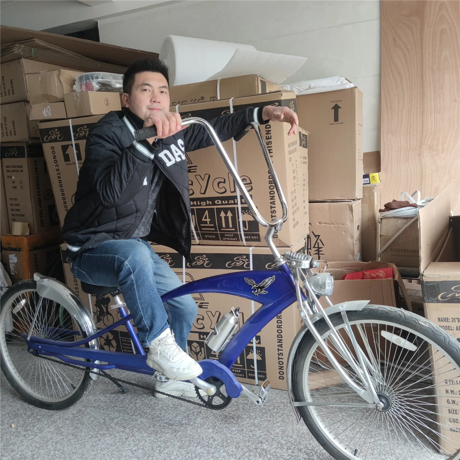Bicycle V Handlebar 13" 25.4mm Black Lowrider Cruiser Chopper Bike
