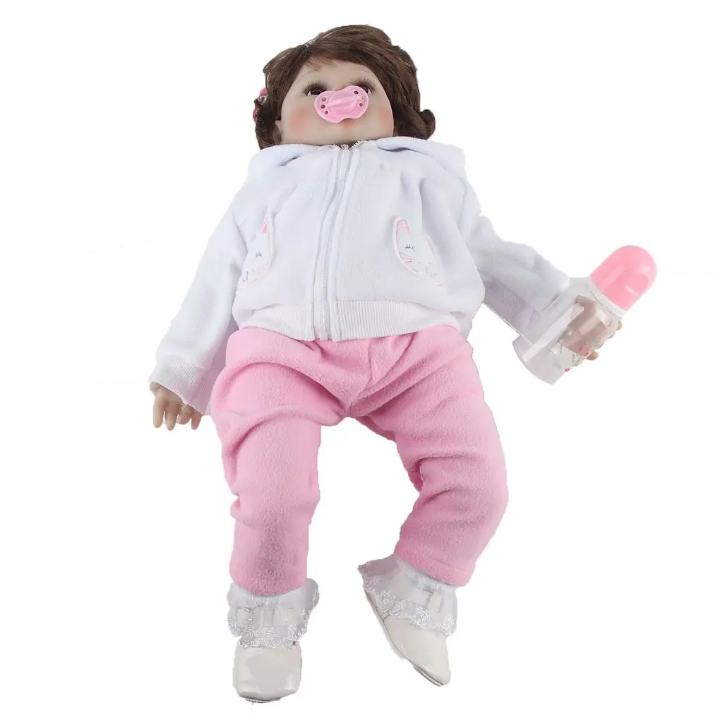 

Hot! NPK 58cm Full Body Soft Silicone Reborn Baby Doll Toys Babe Reborn BabyDoll Non-toxic Safe Handmade Playmate Gift For Girls