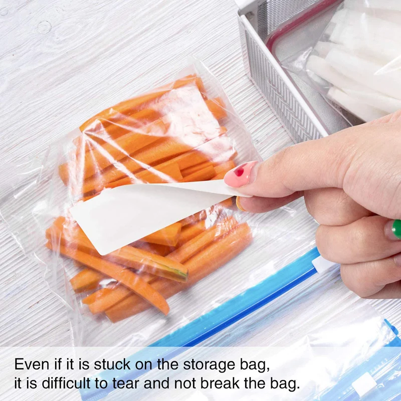 Removable Freezer Labels 1 x 3 Inch Food Storage Stickers Refrigerator Freezer Paper Labels Blank White
