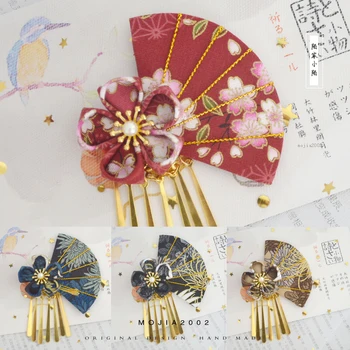 

Cherry fan hanging sheet antiquity hairpin accessories and ornaments Fengfa Japanese kimono hair clip side hairpin