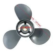 9 7/8x13 лодка подвесная Пропеллер для Honda 25-30HP 58130-ZV7-013AH алюминиевый сплав 10 сплайн зуб 3 лезвия Морской Пропеллер