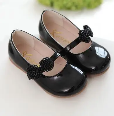 Weoneit/Новинка года; сезон весна-лето; детская обувь; обувь для девочек; модная Танцевальная обувь принцессы для девочек; вечерние детские туфли с цветами для девочек - Цвет: black