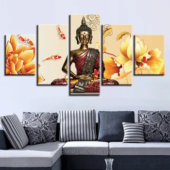 

DIY 5pcs set Religion Buddha lotus Diamond Painting Cross Stitch Square Round Rhinestones Embroidery Mosaic Multi-Pictures FF436