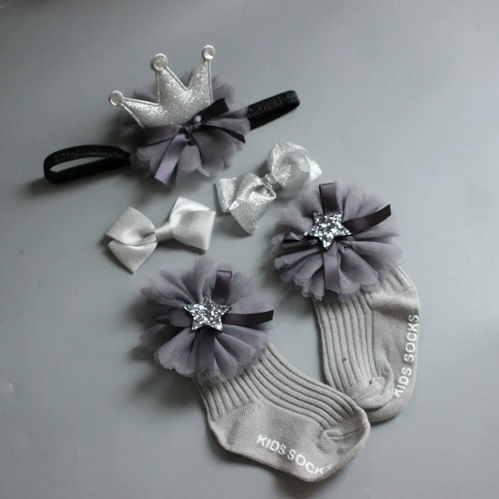 Кружевные носки-пачки с оборками для новорожденных девочек Нескользящие носки принцессы с оборками