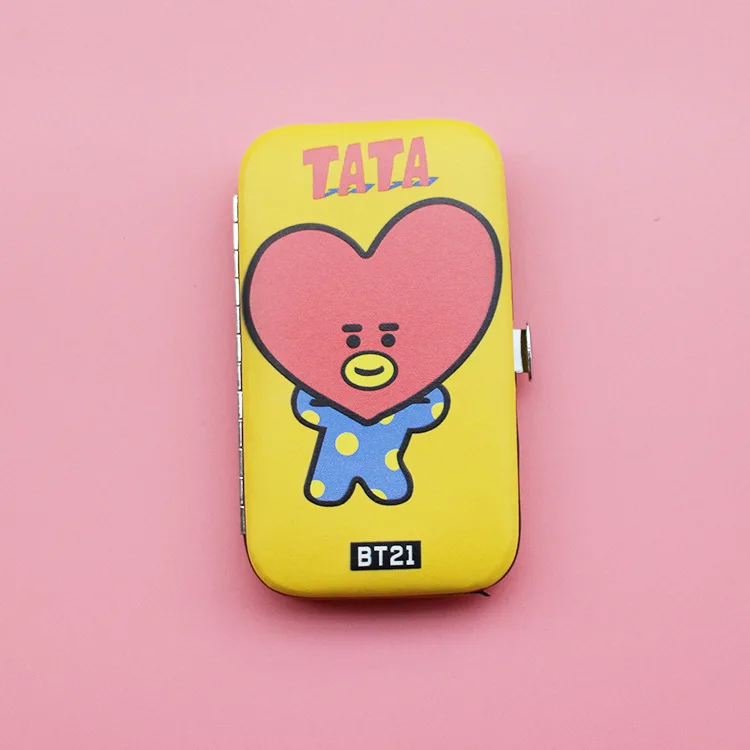 Корейский стиль BTS креативный Звездный сопутствующий продукт мультфильм милый из нержавеющей стали кусачки для ногтей набор - Цвет: Lovely
