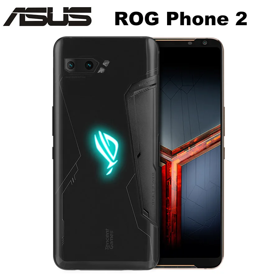 

ASUS ROG Phone 2 ZS660KL Game Mobile Phone Dual SIM 8GB RAM 128GB ROM Snapdragon855+ OctaCore 6.59" 6000mAh 48MP NFC Android 9.0
