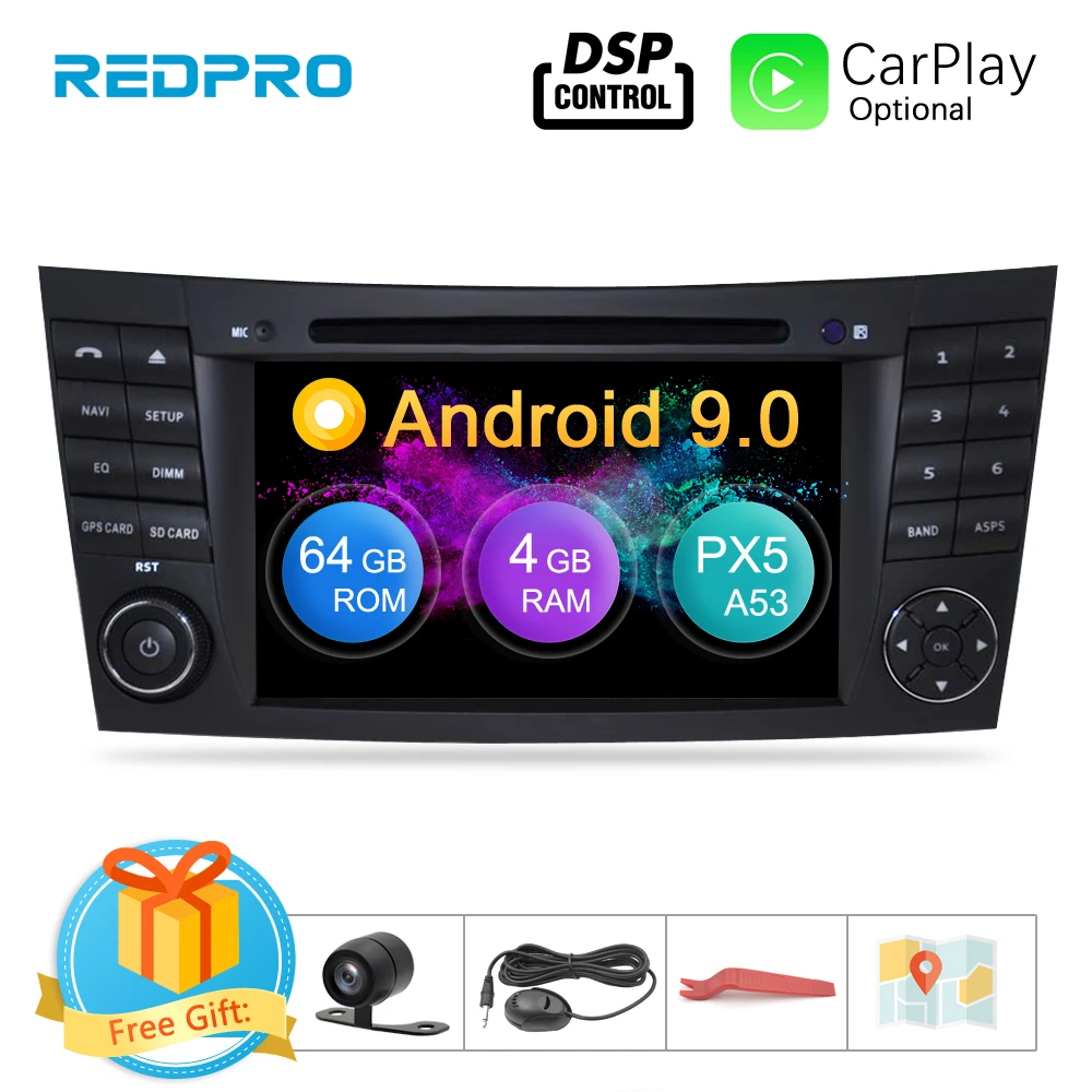 Android 9,0 автомобильный Радио gps навигатор плеер для Mercedes Benz/w211/e200/e300/e350 2002-2008 Авто DVD видео стерео FM Мультимедиа