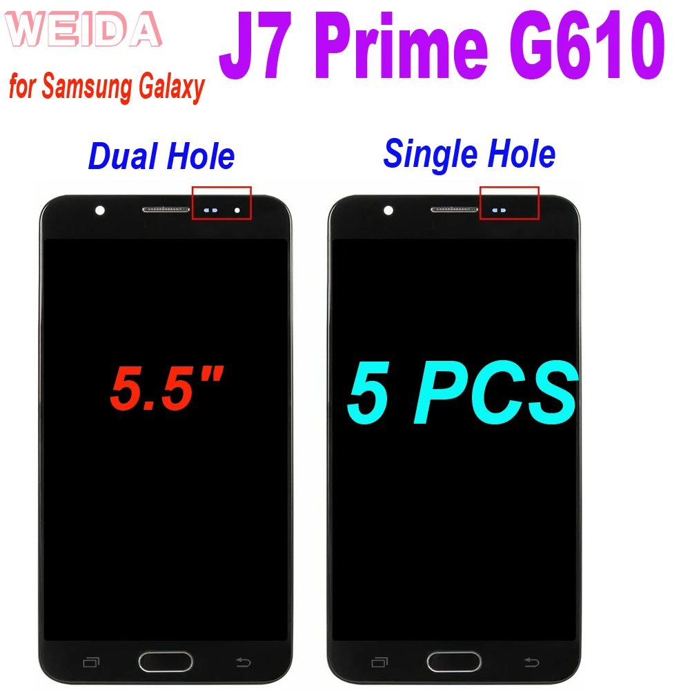 

5 PCS Original 5.5" LCD for SAMSUNG Galaxy J7 Prime LCD Touch Screen Digitizer G610 G610F G610M For J7 Prime 2016 G610 Display