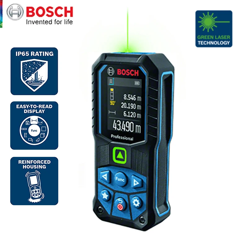Bosch telémetro láser profesional GLM50 23G, medidor de distancia láser 2  en 1, cinta métrica Digital, instrumento de medición láser GLM165  25G|Telémetros láser| - AliExpress