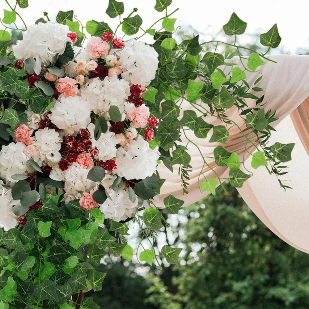 Искусственные листья плюща зеленые растения лоза искусственные домашний декор