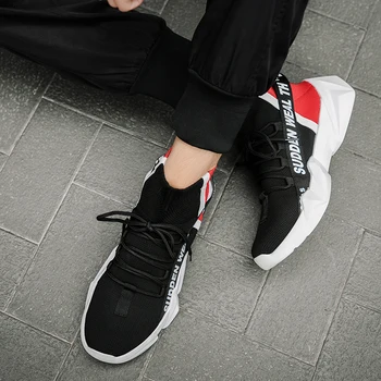 

Men Sneakers 2020 New Breathable Lace Up Men Mesh Shoes Fashion Casual Sneakers No-slip Men Flyknit Sport Shoes Tenis Masculino