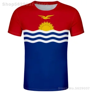 Kiribati T Shirt Diy Free Custom Name Number Kir T-Shirt Nation Flag Ki Republic Country College Print Photo Flexible 00 Clothes