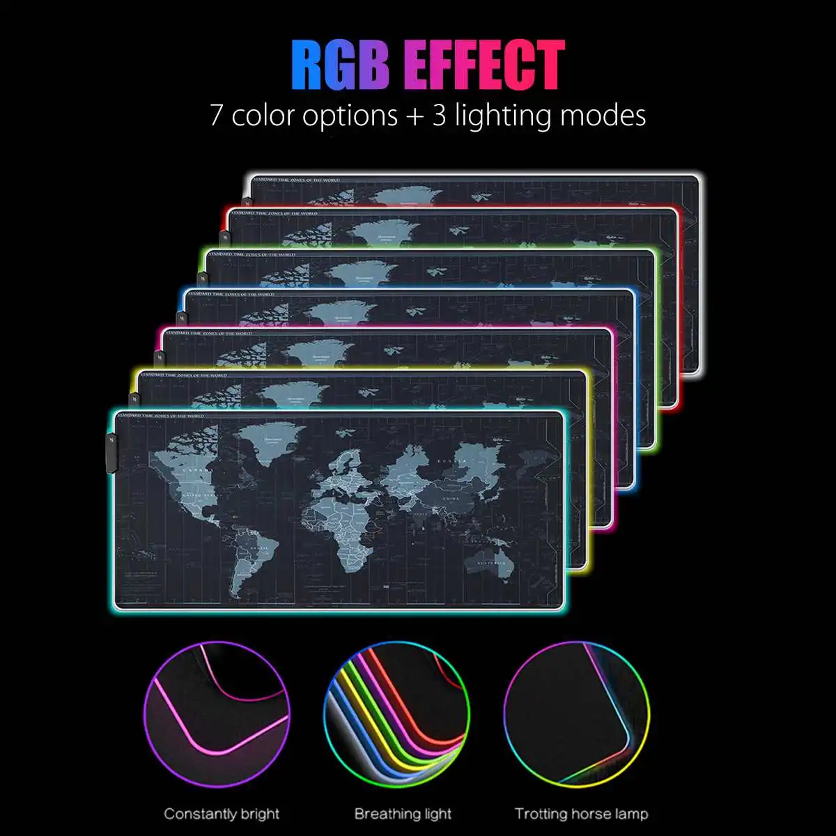  LED Gaming Mouse Pad RGB Gamer Large Mousepad LED Lighting USB Keyboard Colorful Desk Pad Mice Mat 