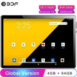 BDF – tablette M107 Pro de 10.1 pouces, avec processeur Octa Core, 4G, Android 10.0, Google Play, écran 1280x800 IPS, 4 go de RAM, 64 go de ROM, double carte SIM, GPS 