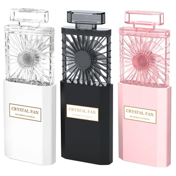 

Summer USB Rechargeable Foldable Mini Pocket Perfume Fan Outdoor Camping Portable Handheld Desktop Silent Electric Cooling Fan